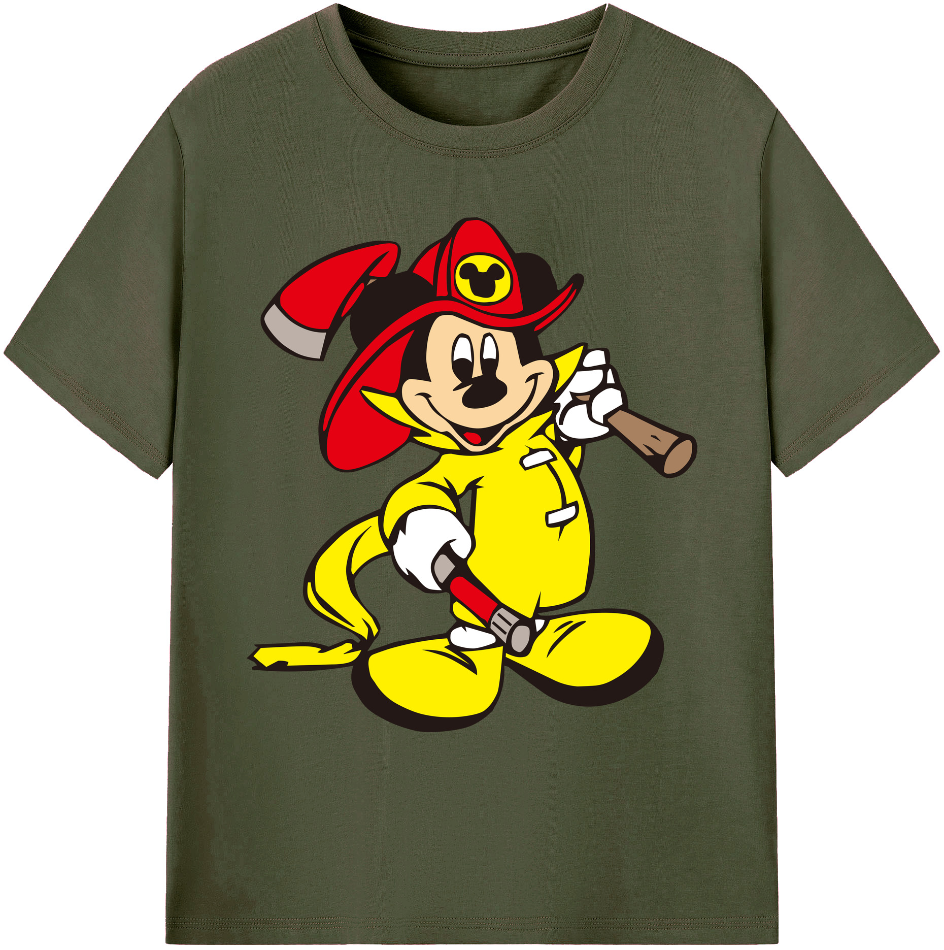 ミッキーマウス Mickey Mouse 綿100％ メンズ半袖Tシャツ｜肌触りやわらか＆通気性